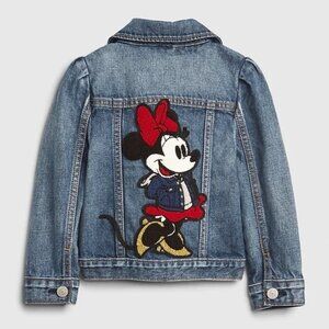 Gap × Disney Toddler Minnie Mouse Icon Denim Jacket, 4T, Excellent condition